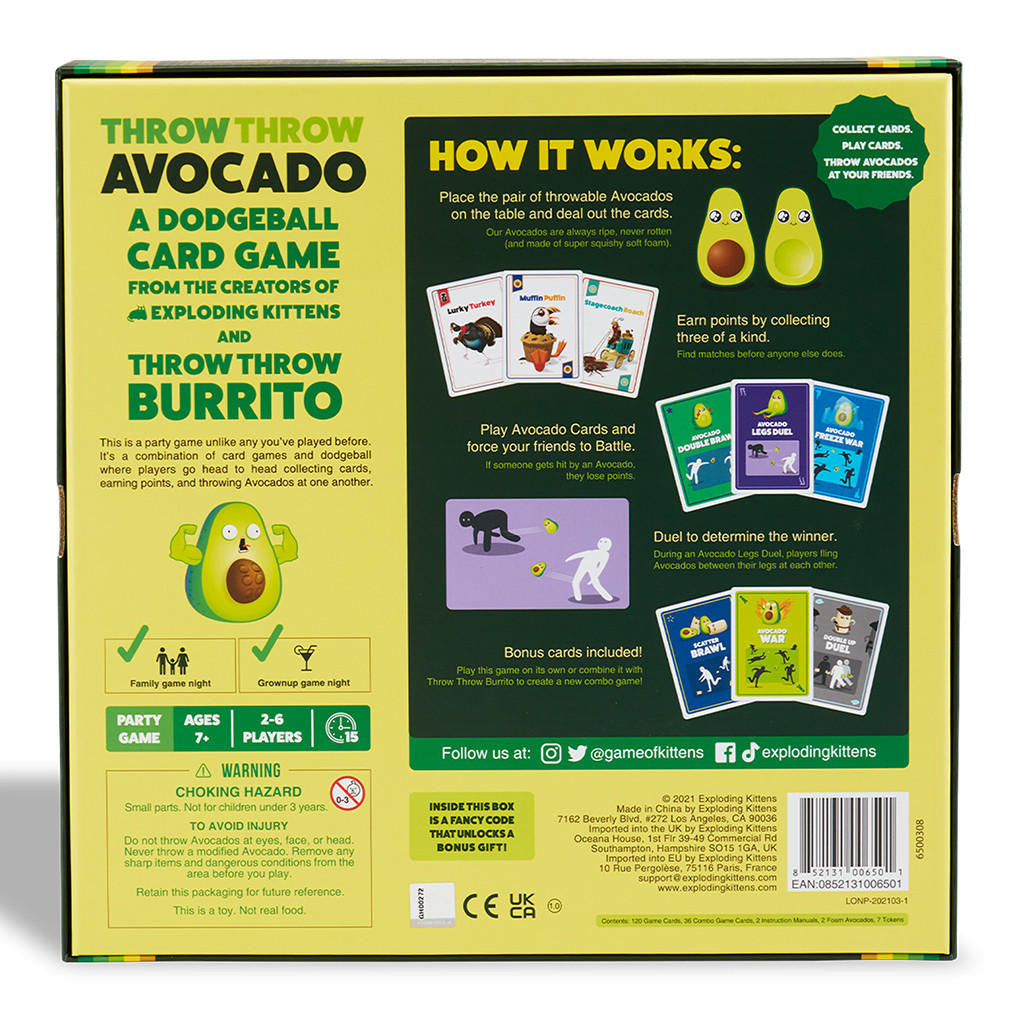 Exploding Kittens Throw Throw Avocado 