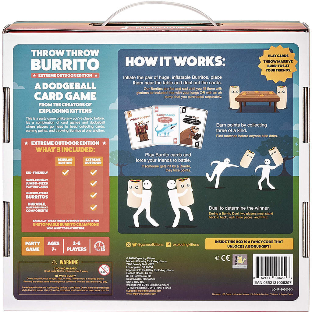 Exploding Kittens Throw Throw Burrito Extreme Outdoor Edition 