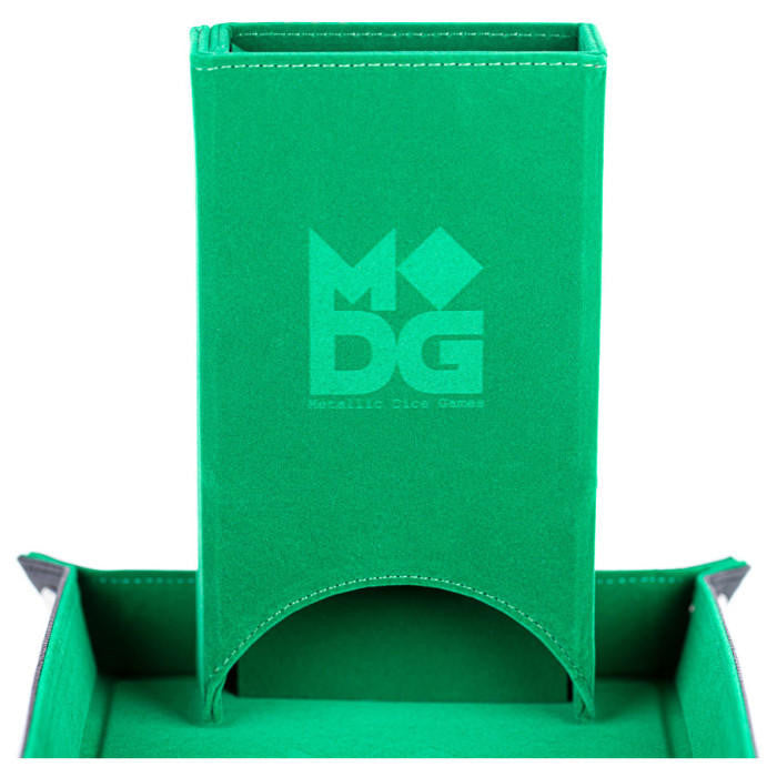 FanRoll by MDG Dice Tower: Fold Up Velvet Green 