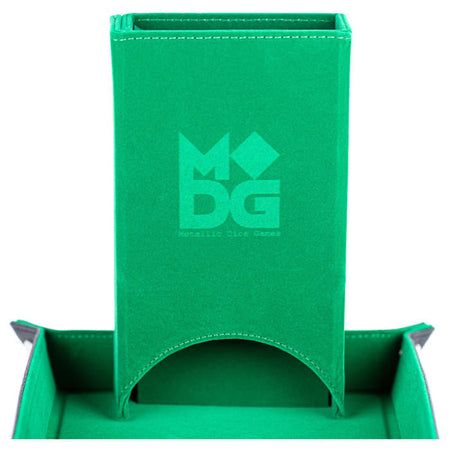 FanRoll by MDG Dice Tower: Fold Up Velvet Green 