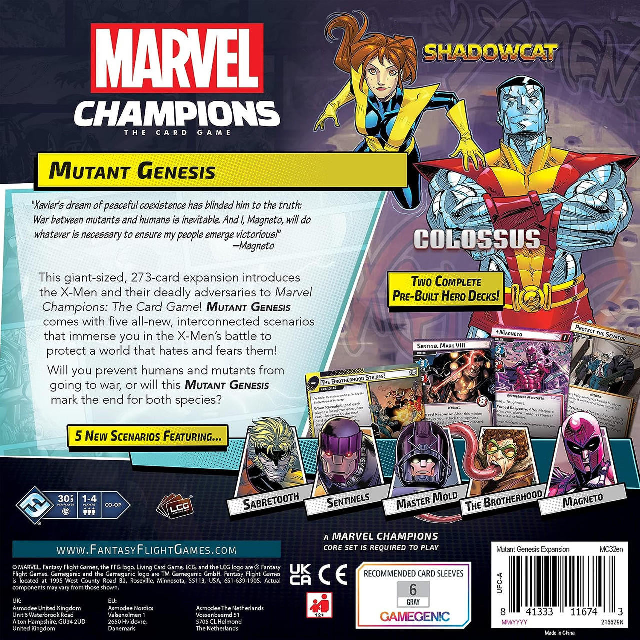 Fantasy Flight Games Marvel Champions Card Game: Mutant Genesis Expansion 