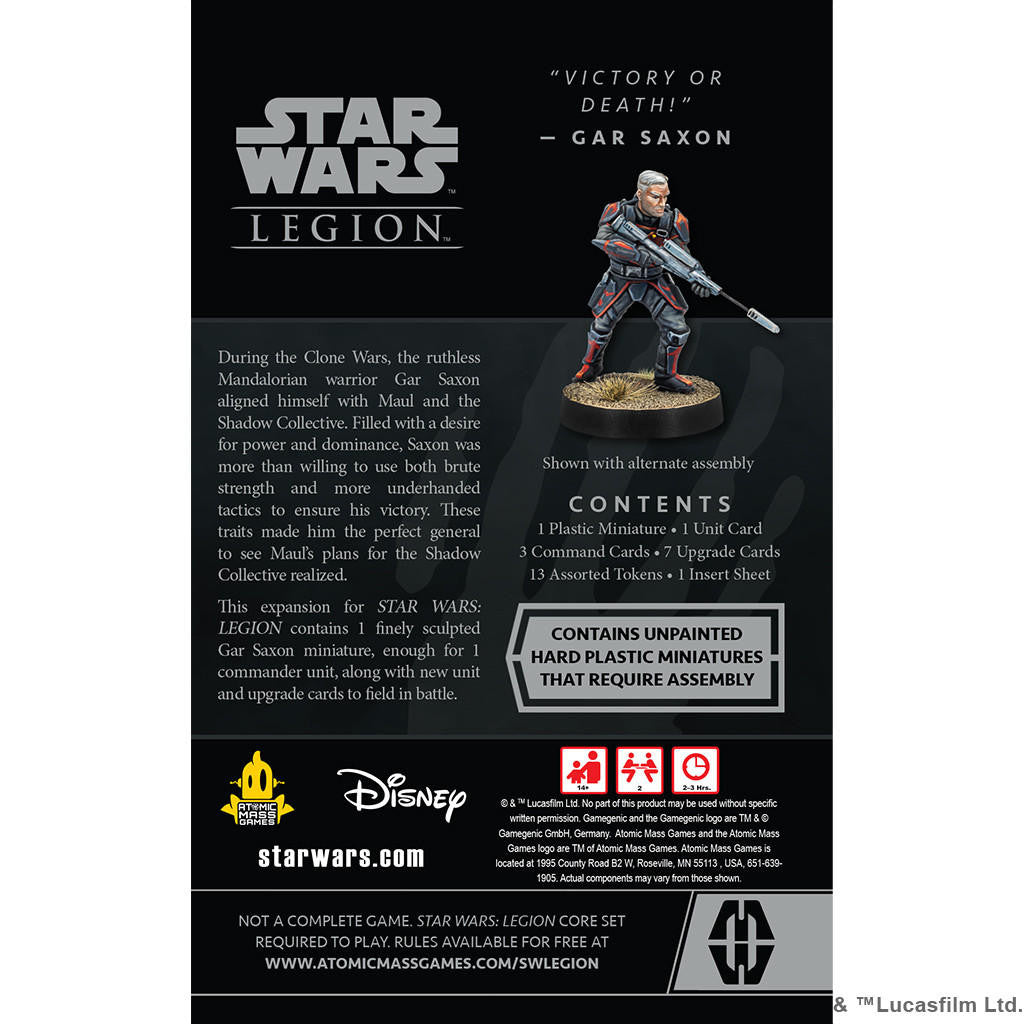 Fantasy Flight Games Star Wars Legion Gar Saxon