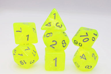 Radioactive Lemonade RPG Dice Set