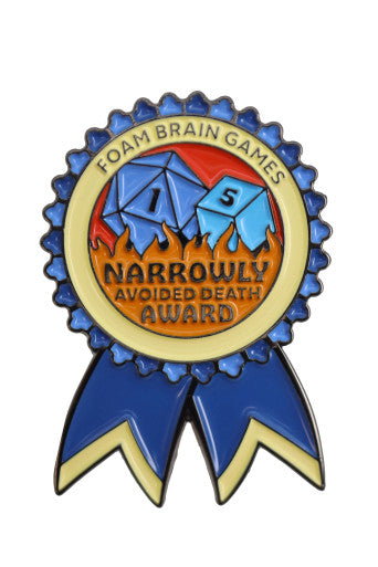 Pin Bazaar: Narrowly Avoided Death Award Pin (Gen Con 2024)