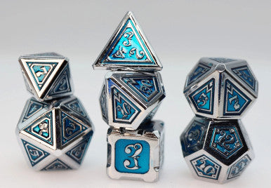Alchemist Metals: Ice - Metal RPG Dice Set