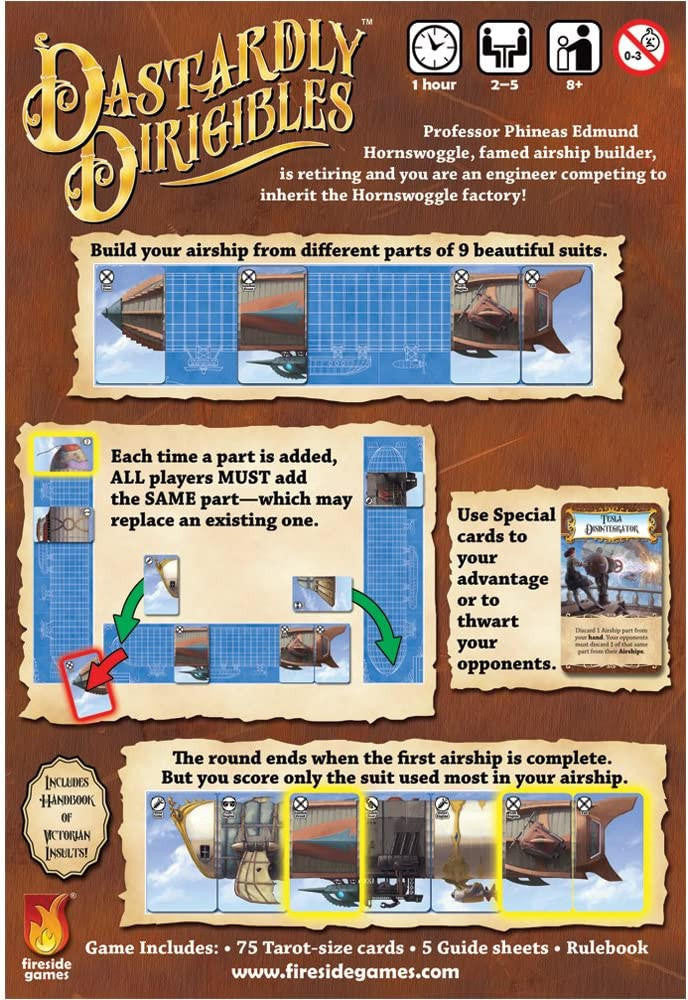 Fireside Games Dastardly Dirigibles Board Game at LionHeart Hobby