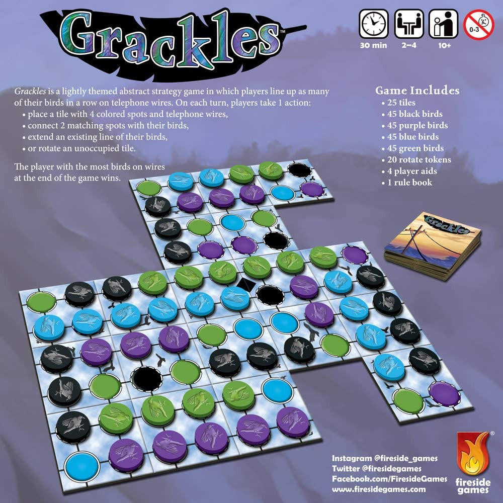 Fireside Games Grackles Board Game at LionHeart Hobby