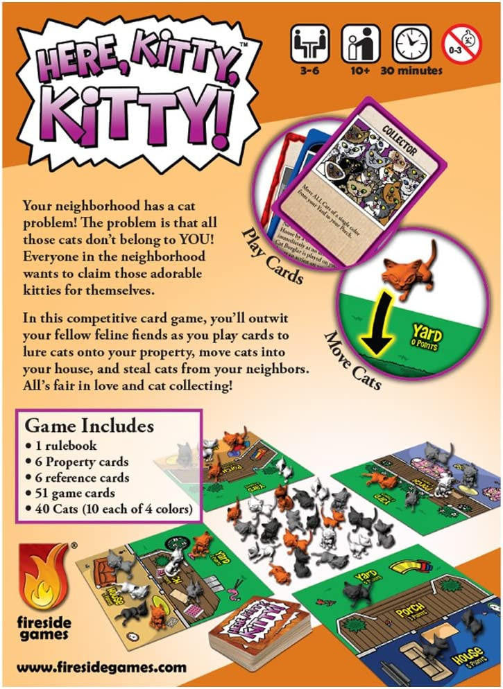 Fireside Games Here Kitty Kitty Board Game at LionHeart Hobby