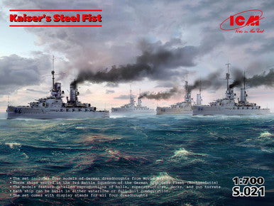 1/700 Kaiser's Steel Fist (4 Dreadnought Kits!) S021