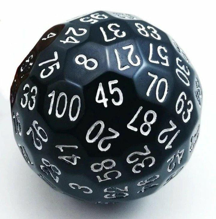 Foam Brain Games 100 Sided Die Black 5007