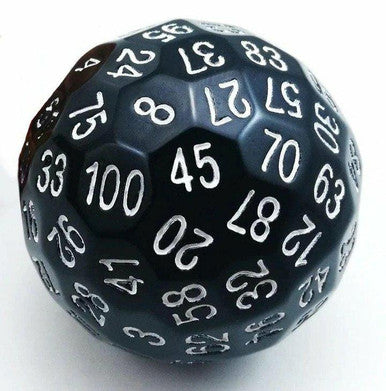 100 Sided Die Black 5007