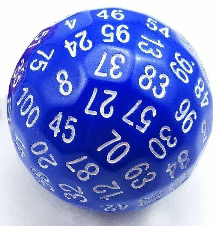 Foam Brain Games 100 Sided Die Blue 5001