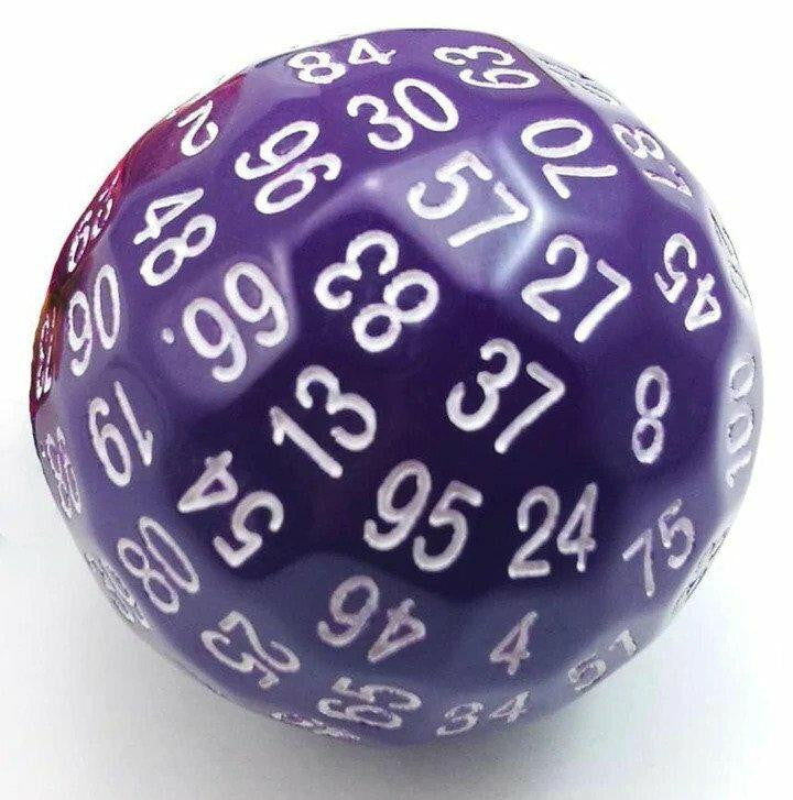 Foam Brain Games 100 Sided Die Purple 5002