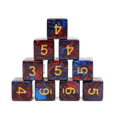 Foam Brain Games 12 piece D6's - Blue Blood 