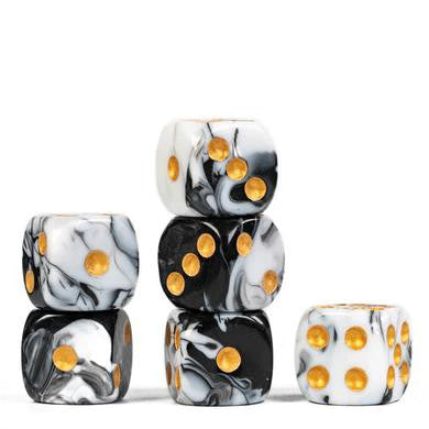 Foam Brain Games 12 piece D6's - Espresso Cream 