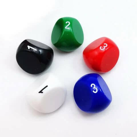 Foam Brain Games 3 Sided Die Black 5039