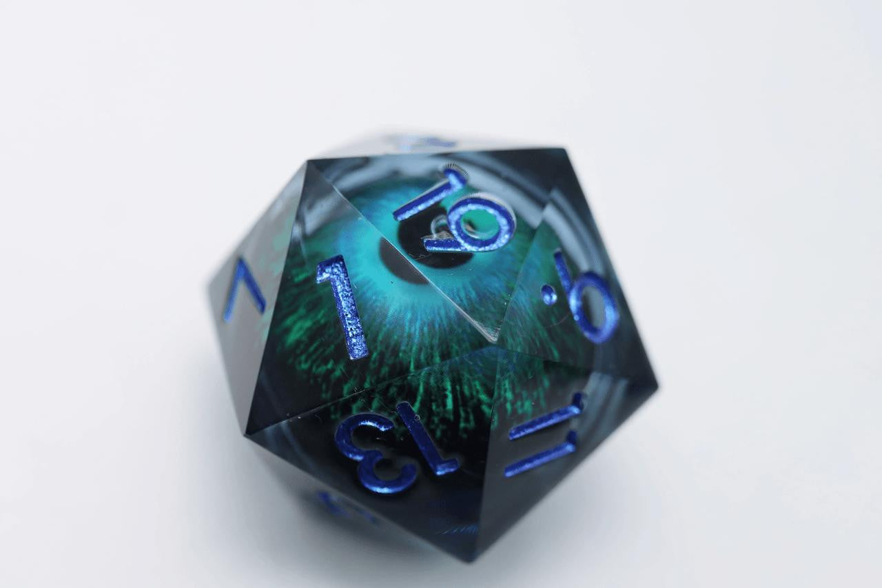 Foam Brain Games 35mm Moving Eye D20 - Blue Cyclops Eye 