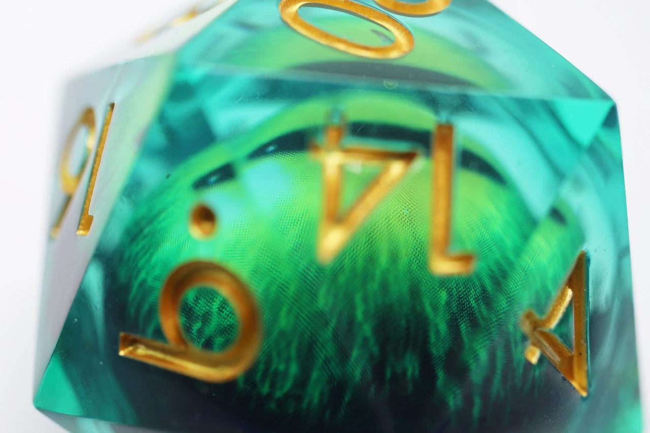 Foam Brain Games 35mm Moving Eye D20 - Green Cyclops Eye 