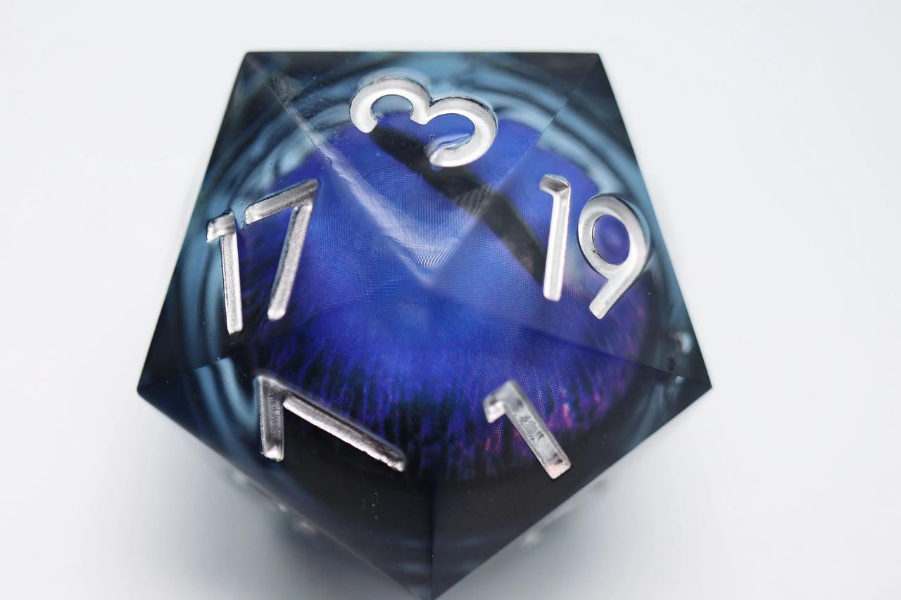 Foam Brain Games 35mm Moving Eye D20 - Purple Cyclops Eye 