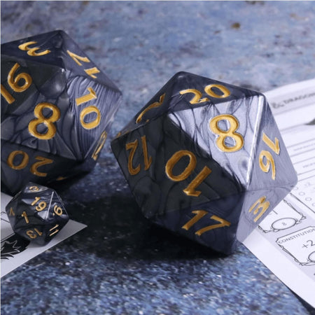 Foam Brain Games 55mm Titan D20 - Black Pearl 