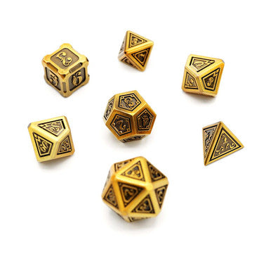 Foam Brain Dice - Alchemist Metals RPG Dice Set: Gold