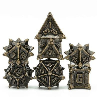 Foam Brain Games Ancient Bronze Flail RPG Metal Dice Set