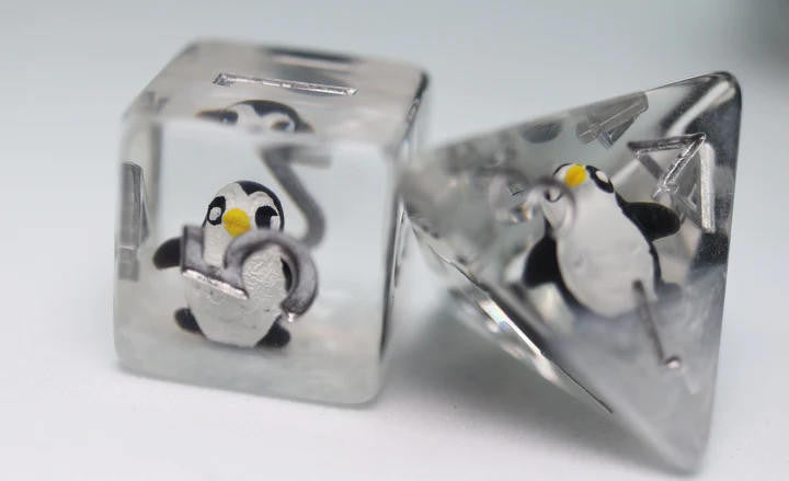 Foam Brain Games Baby Penguin RPG Dice Set 