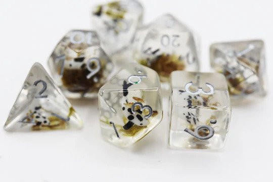 Foam Brain Games Black Koi Fish RPG Dice Set
