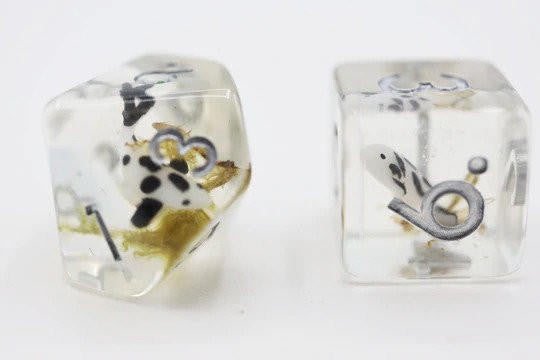 Foam Brain Games Black Koi Fish RPG Dice Set