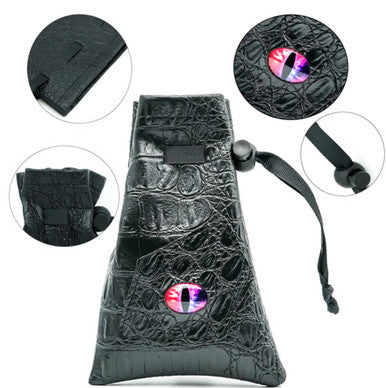 Black Leatherette Changeling Eye Dice Bag
