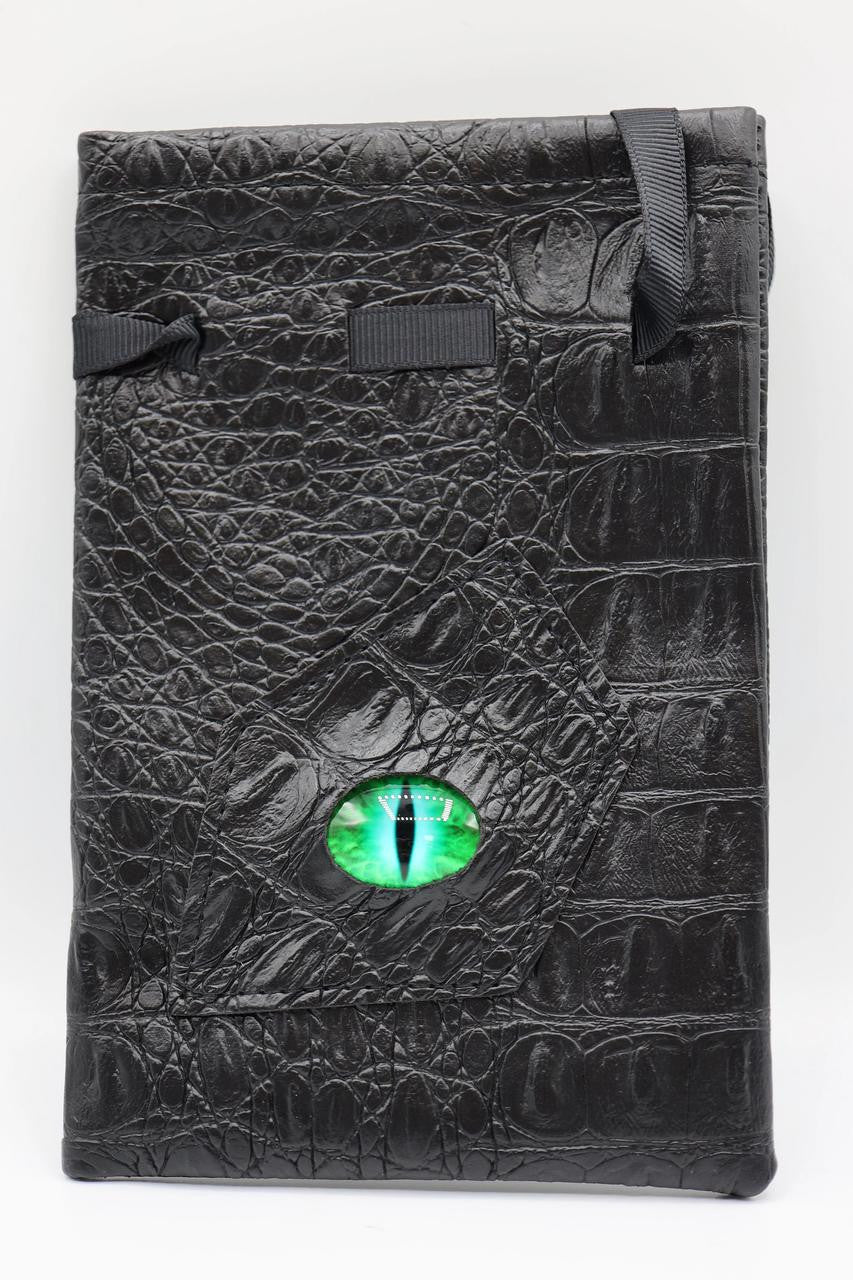 Foam Brain Games Black Leatherette Jade Dragon Eye Dice Bag 