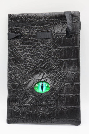 Black Leatherette Jade Dragon Eye Dice Bag