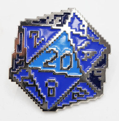 Blue 8-Bit D20 Pin