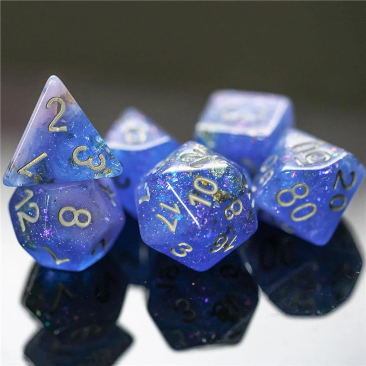 Foam Brain Games Blue and Pink Seabed Treasure RPG Dice Set 