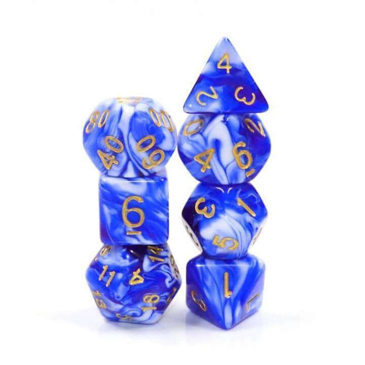 Foam Brain Games Blue Porcelain RPG Dice Set