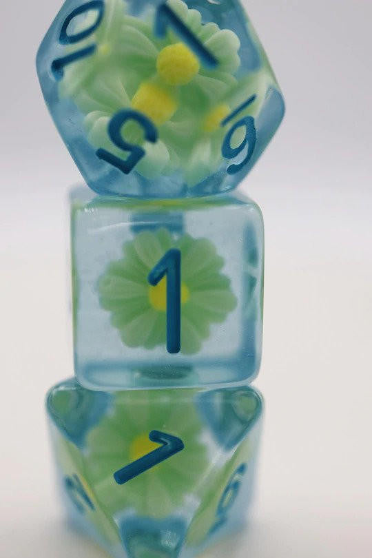 Foam Brain Games Blue Sky and Daisy RPG Dice Set