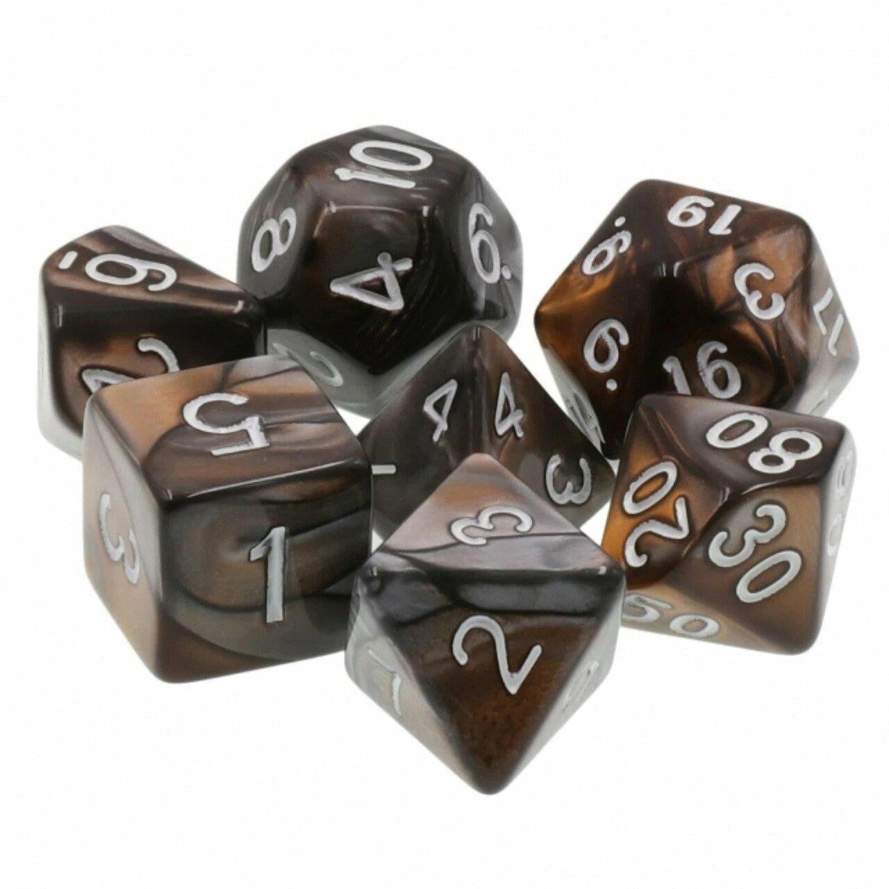 Foam Brain Games Bronze Coins RPG Dice Set