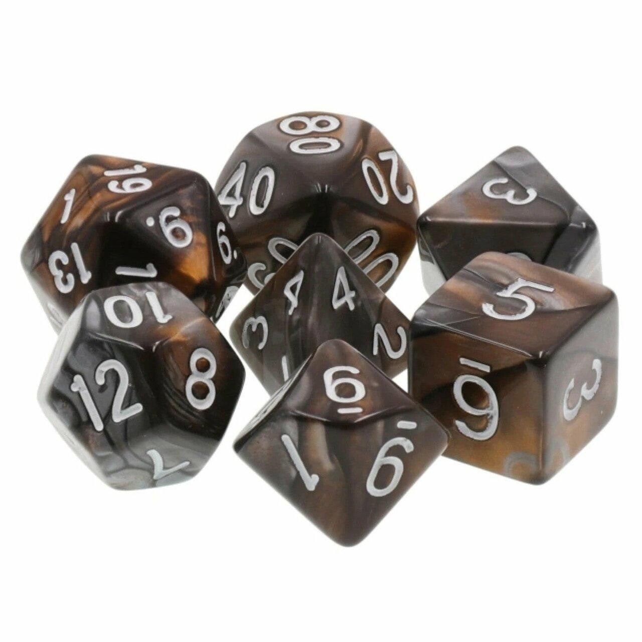 Foam Brain Games Bronze Coins RPG Dice Set