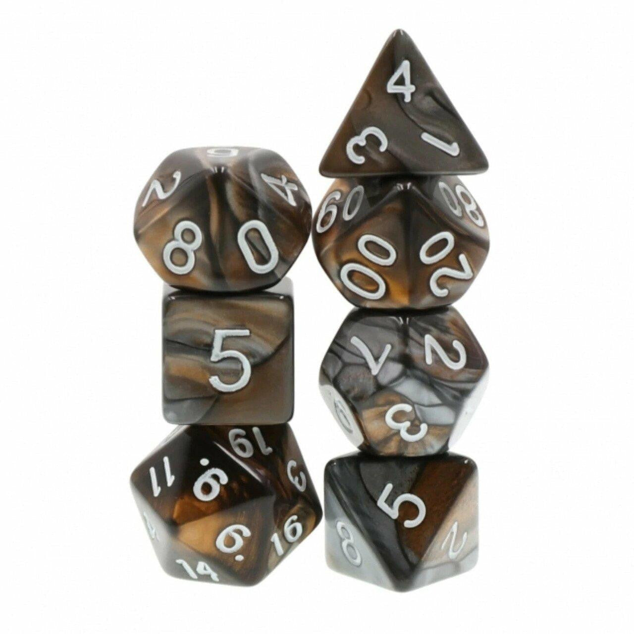 Foam Brain Games Bronze Coins RPG Dice Set