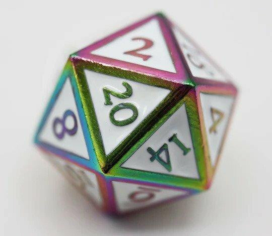 Foam Brain Games Burnt Opal with White RPG Dice Set