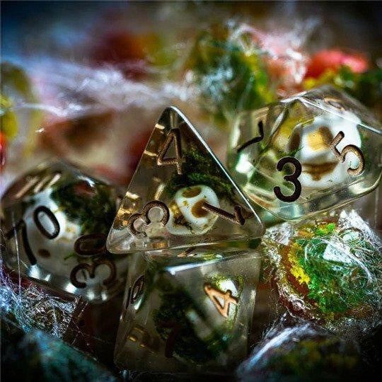 Foam Brain Games Clear Skull RPG Dice Set