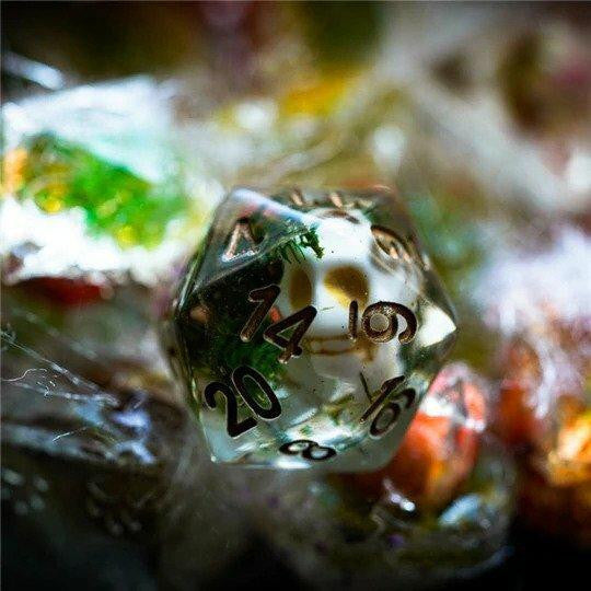 Foam Brain Games Clear Skull RPG Dice Set