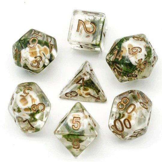 Foam Brain Games Clear Skull RPG Dice Set