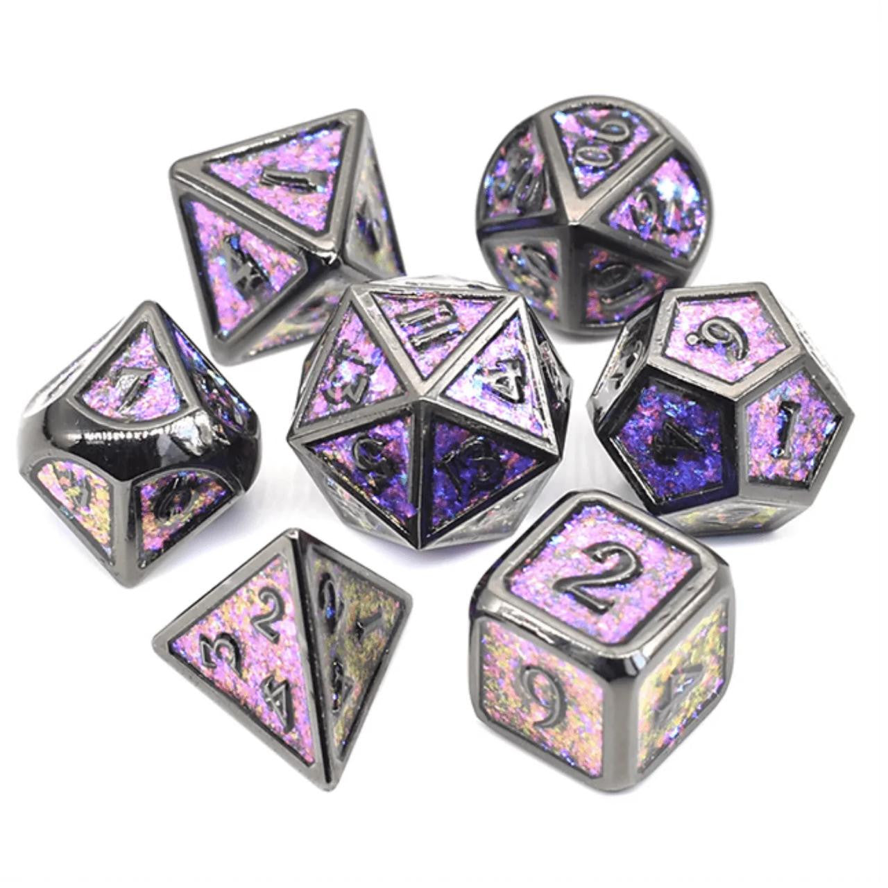 Foam Brain Games Color Shifting: Night Sky Metal RPG Dice Set 