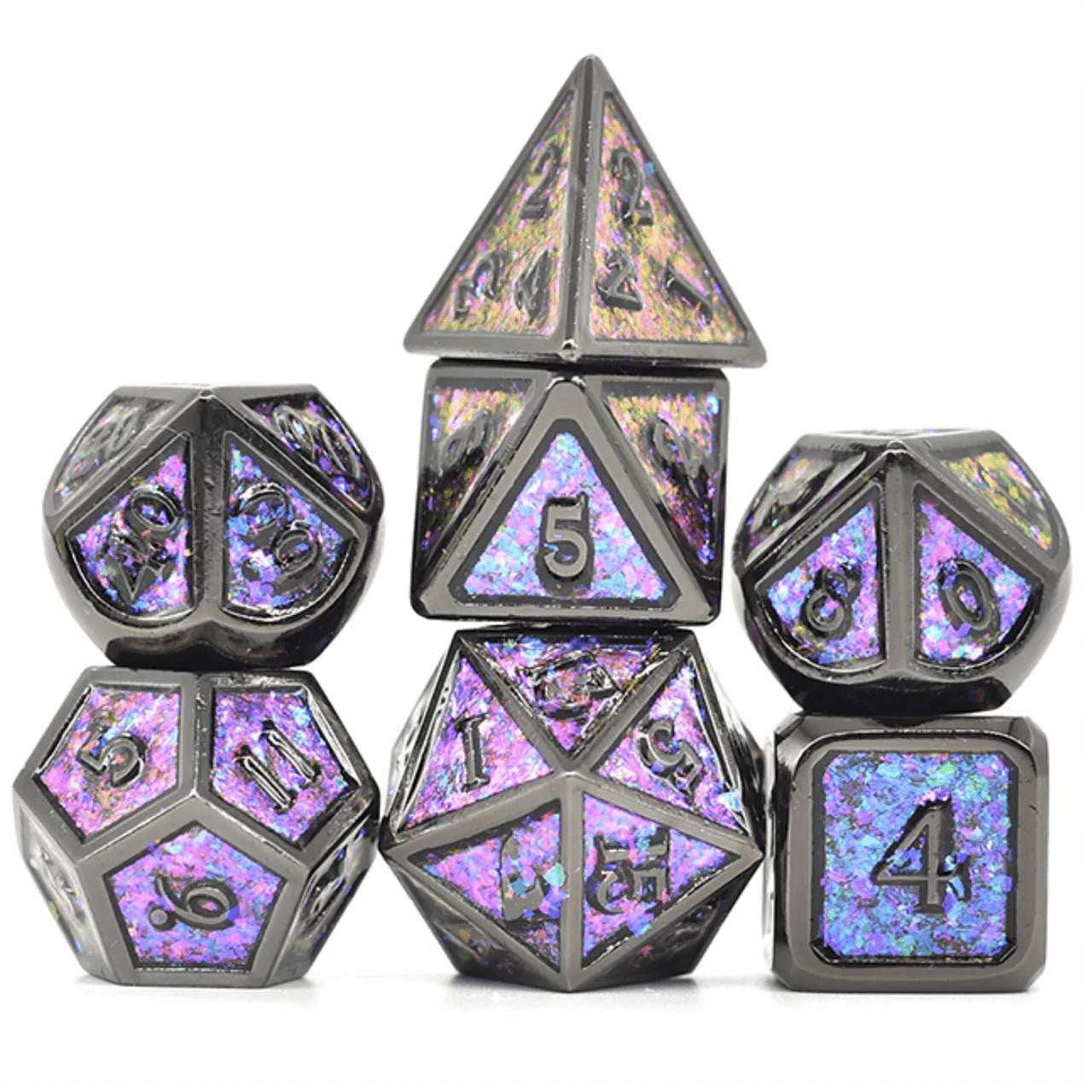 Foam Brain Games Color Shifting: Night Sky Metal RPG Dice Set 