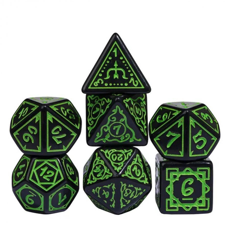 Foam Brain Games Cryptic Knots: Verdant - RPG Dice Set 