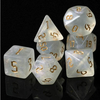 Crystal Ball Golden Sun RPG Dice Set