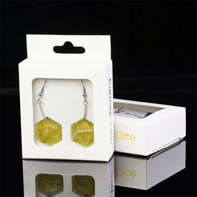 Foam Brain Games D20 Aurora Earrings: Yellow 