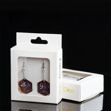 D6 Earrings: Glitter Rainbow