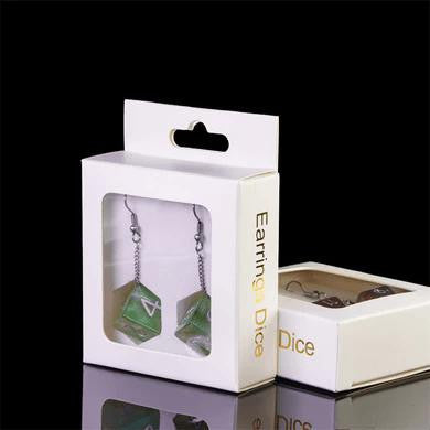 Foam Brain Games D6 Galaxy Earrings: Green & Purple 
